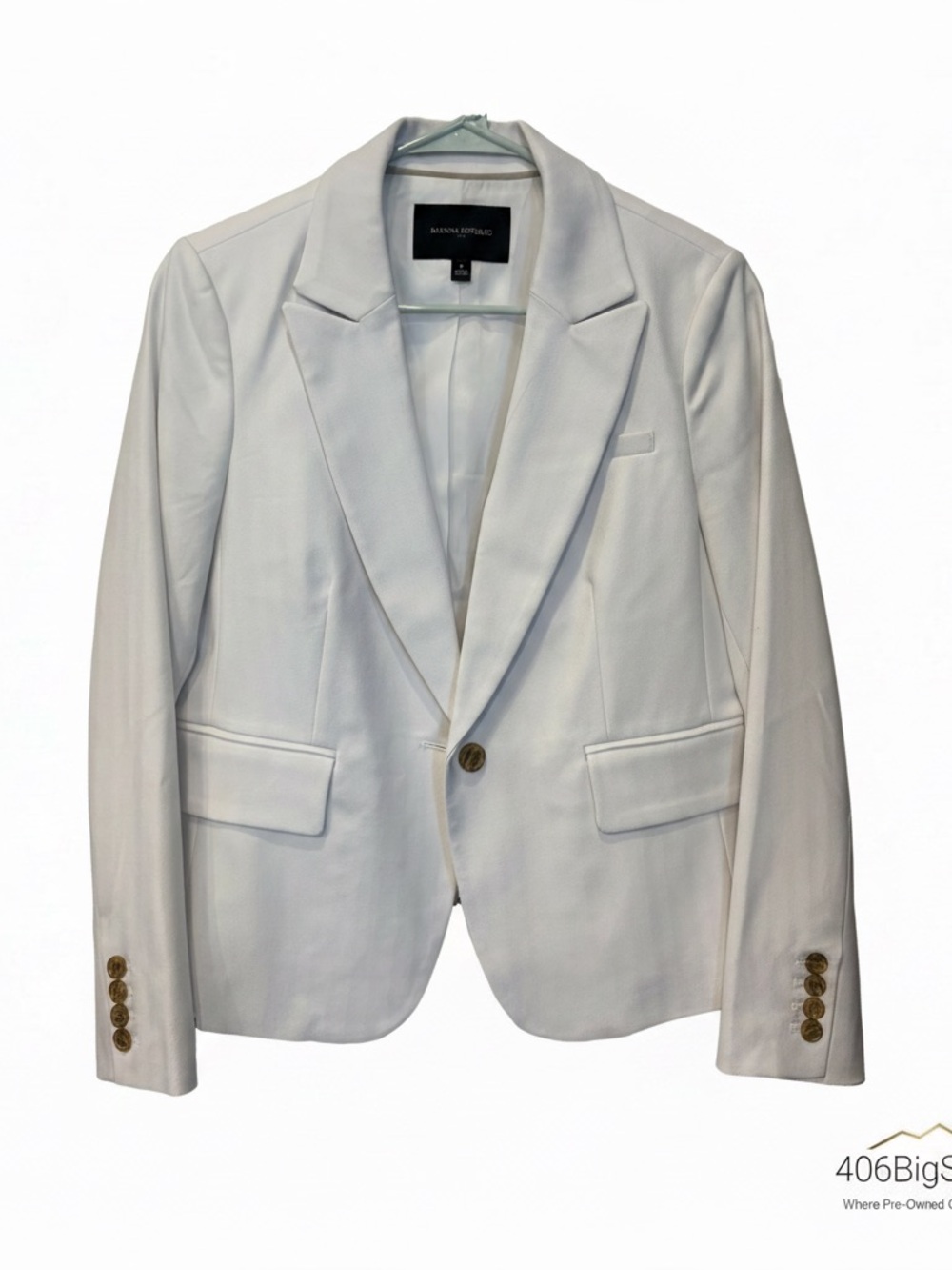 Banana Republic Cream Herringbone Blazer